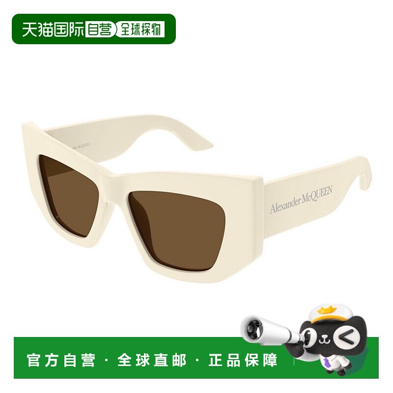 香港直邮mcqueen 亚历山大 麦昆 女士 几何框太阳镜 AM0448S配饰