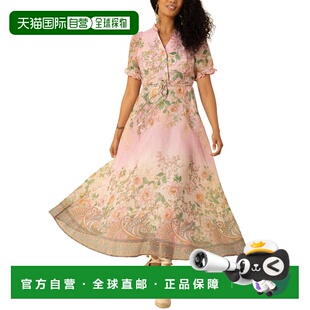 自营Hale Bob Silk & Linen-Blend Haley Midi Dress - pink 美国