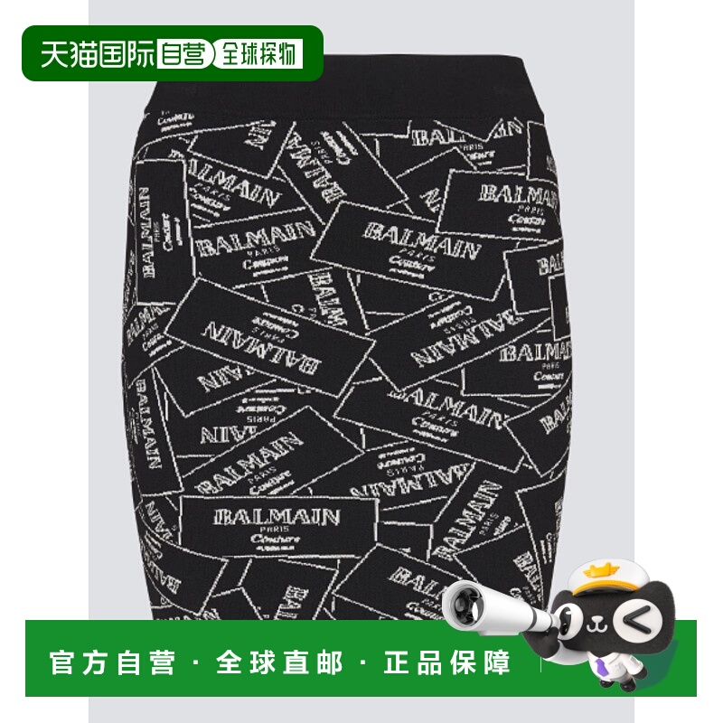 1h可退 香港直邮BALMAIN 女士半身裙 EF1LB004KH86EAB SS2025 黑