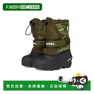 1h可退 香港直邮Sorel 冰熊 女童 Childrens Flurry 印花雪地靴(/