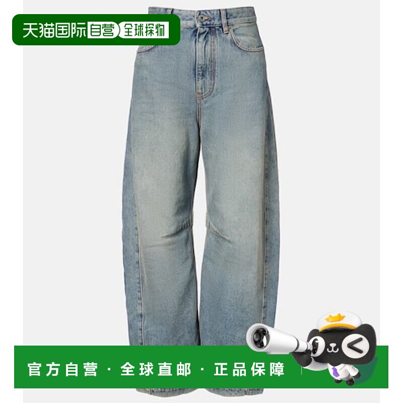 1h可退 香港直邮LOEWE 罗意威 女士 Anagram barrel-leg 牛仔裤