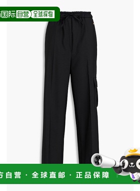 1h可退 香港直邮Sandro 女士 羊毛混纺工装裤 SFPPA01552NOIR