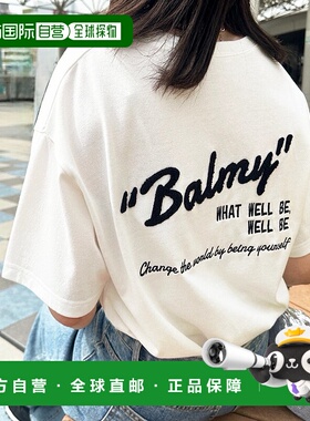 日本直邮GeeRA  Sagara刺绣后背logo宽松半袖T恤 [R04609EW018435