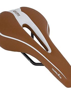 日本直邮GORIX 自行车记忆海绵座垫厚垫软型GX-C19浅棕色x白色