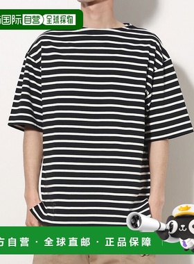 日本直邮TIGORA 男士重磅条纹半袖T恤 [TI1866EM17115]