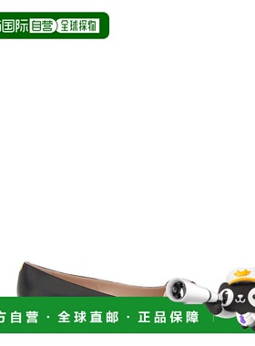 1h可退 香港直邮Valentino 华伦天奴 女士 黑色皮质平底鞋 7W2S0M