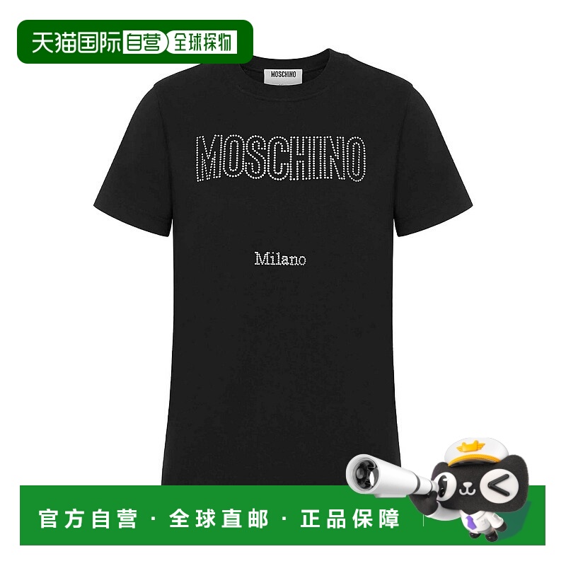 1h可退 香港直邮MOSCHINO 女士T恤 072055411555 AW2025 黑色 T-s