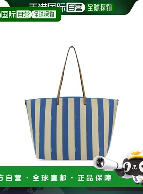 香港直邮FENDI 女士手提包 8BH425AS86F1PIP CO 蓝色托特包单肩包