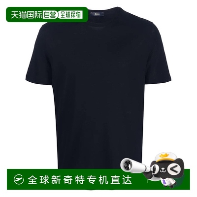 1h可退 香港直邮HERNO 男士T恤 JG000166U520059200 SS2025 蓝色