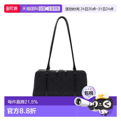 香港直邮TORY BURCH汤丽柏琦T Monogram织物手提单肩包163621礼物