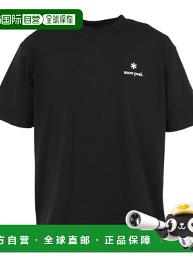 日本直邮Snow Peak 史努比克标志男士黑色半袖T恤 [NSD-TS-25AU00