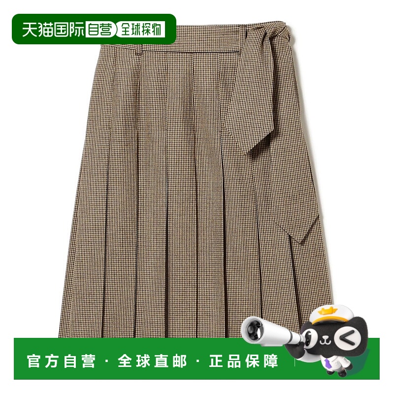 1h可退 日本直邮TOGA PULLA 女士羊毛千鸟格中裙 修身版型 腰部可