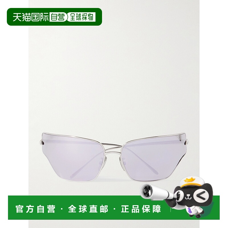 1h可退 香港直邮潮奢 LOEWE 罗意威 男士 环绕镀银太阳眼镜 LW401