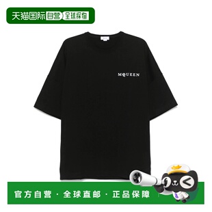 1h可退 香港直邮mcqueen 亚历山大 麦昆 男士 黑色 Oversized McQ