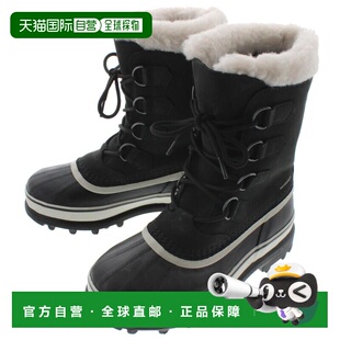 日本直邮SOREL 女士靴子 CARIBOU 黑色/石色 NL1005-011