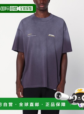 1h可退 香港直邮Represent 男士 紫红色褪色设计带LogoT恤 MLM427