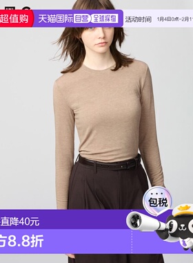 日潮跑腿UNIQLO优衣库 保暖 Heattech 羊绒混纺圆领 T 恤/长袖 47