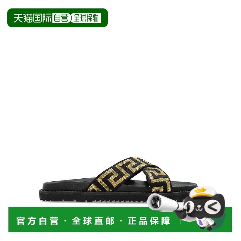 香港直邮VERSACE 男士凉鞋 1A1463510161882B130 AW2025 黑色