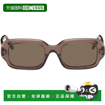 香港直邮潮奢 LOEWE 罗意威 男士 棕色 Rectangular Slim 太阳镜