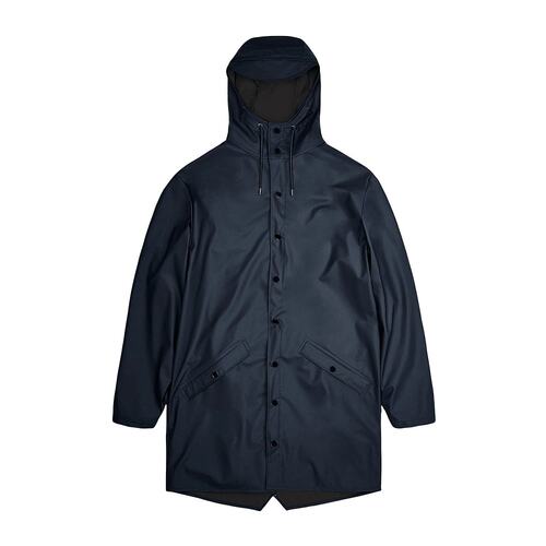 RAINS 女士夹克 RA12020NAV AW2024 黑色 连帽雨衣
