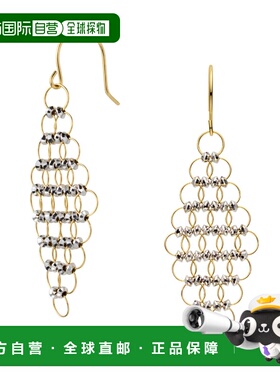 日潮跑腿Vendome K10YG黄金链式圆环扣耳环 YellowGold ONE SIZE