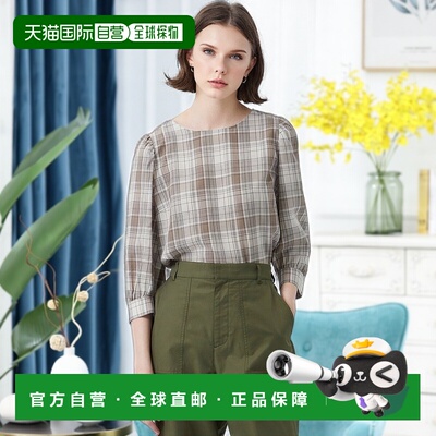 1h可退 日本直邮MACKINTOSH PHILOSOPHY 女士格纹七分袖上衣 H5M1
