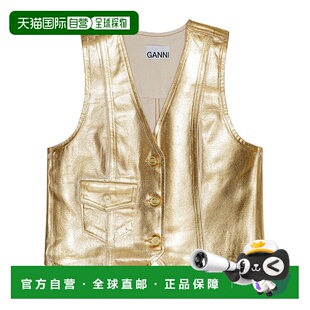 百搭舒适正品 J1482时尚 流行穿搭 金箔牛仔马甲 香港直邮Ganni