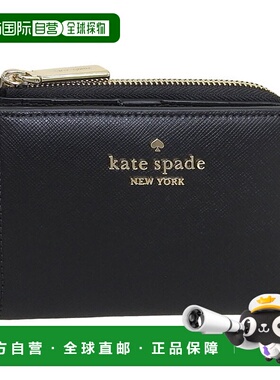日本直邮KATE SPADE 女士钱包二折钱包 皮革黑色 madison sm lzip