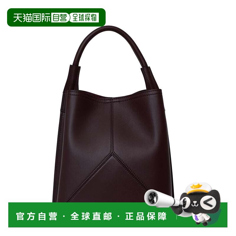 自营victoria beckhamVictoria Plie皮革水桶包-勃艮第 美国奥莱