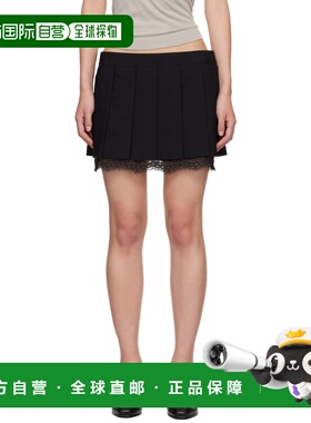 1h可退 香港直邮潮奢 Acne Studios 艾克妮 女士 黑色刀褶短裙 AF