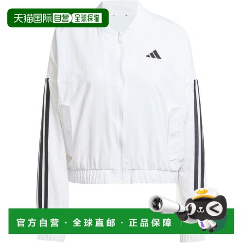 日本直邮adidas  Essential 生活 编织夹克 KWB48 白黑