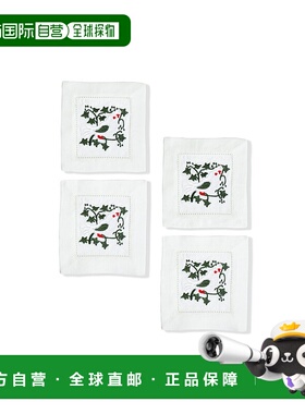 自营 tiramisu节日鸽子鸡尾酒餐巾纸-绿色/红色 美国奥莱直发