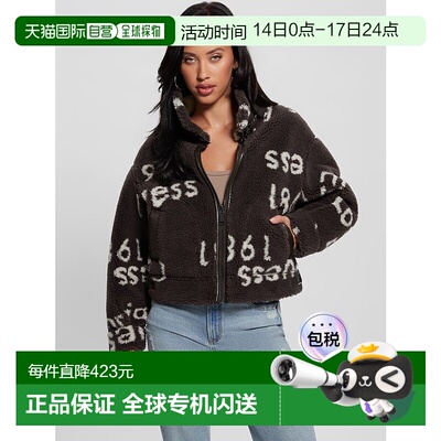 日本直邮Guess Raquel Reversible Logo Biker 夹克[GU1432EW3008
