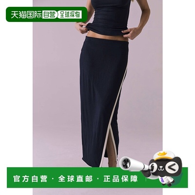 自营chaserTavira Midi Skirt In Licorice - licorice 美国奥莱