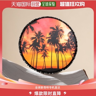美国直邮Cariloha竹沙滩巾圆形棕榈日落吸水厚实透气柔软舒适时尚