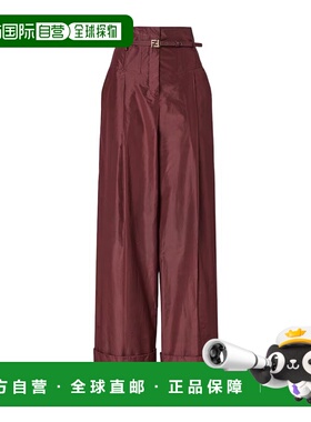 香港直邮FENDI 女士休闲裤 SS2026 FR6673AW7CF1UKF红色阔腿裤