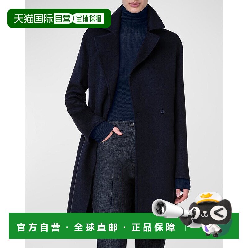 1h可退 【美国直邮】Akris Bera 拉绒羊绒双排扣外套 女装毛呢外