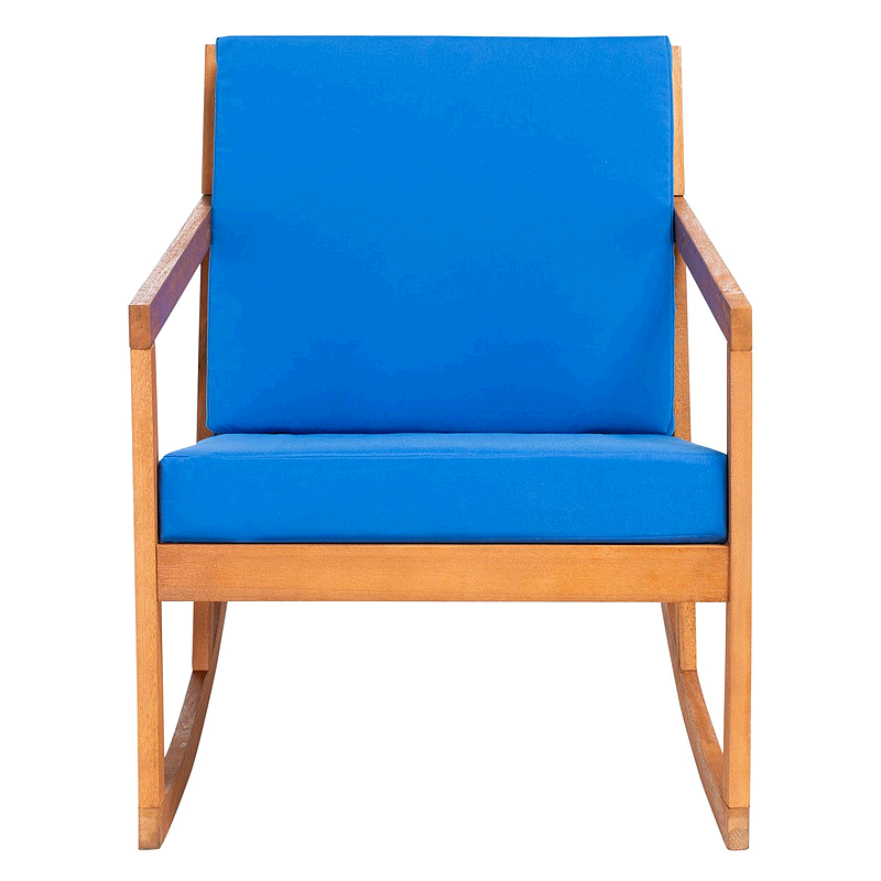 自营 safavieh弗农摇椅 - 天然/宝蓝色 美国奥莱直发