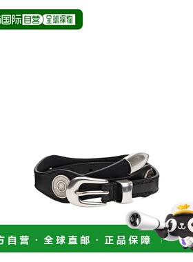 香港直邮OUR LEGACY 男士腰带 A4258WS AW2025 黑色 波浪腰带