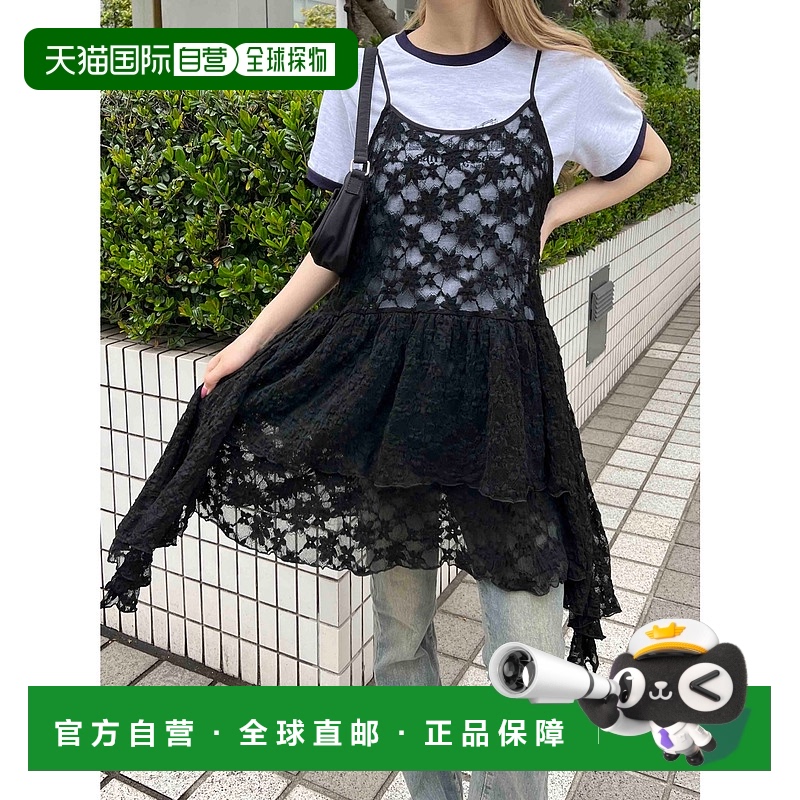 1h可退 日本直邮WC 女士蕾丝边吊带连衣裙 WC25SM05L0002新款尼龙