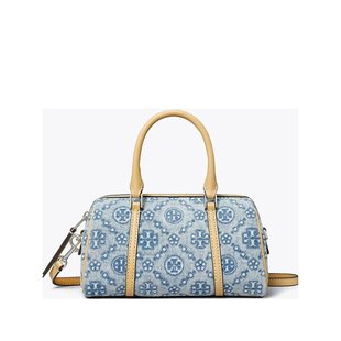 Monogram Denim TORY Barrel Women Mini Bag BURCH