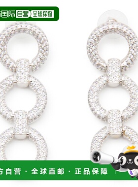 1h可退 香港直邮潮奢 Self-Portrait 女士 银色耳环 AW25619ESLSI