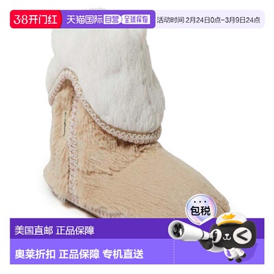 自营Dearfoams Women's Beth Faux Fur Fold Down Fuzzy Bootie H