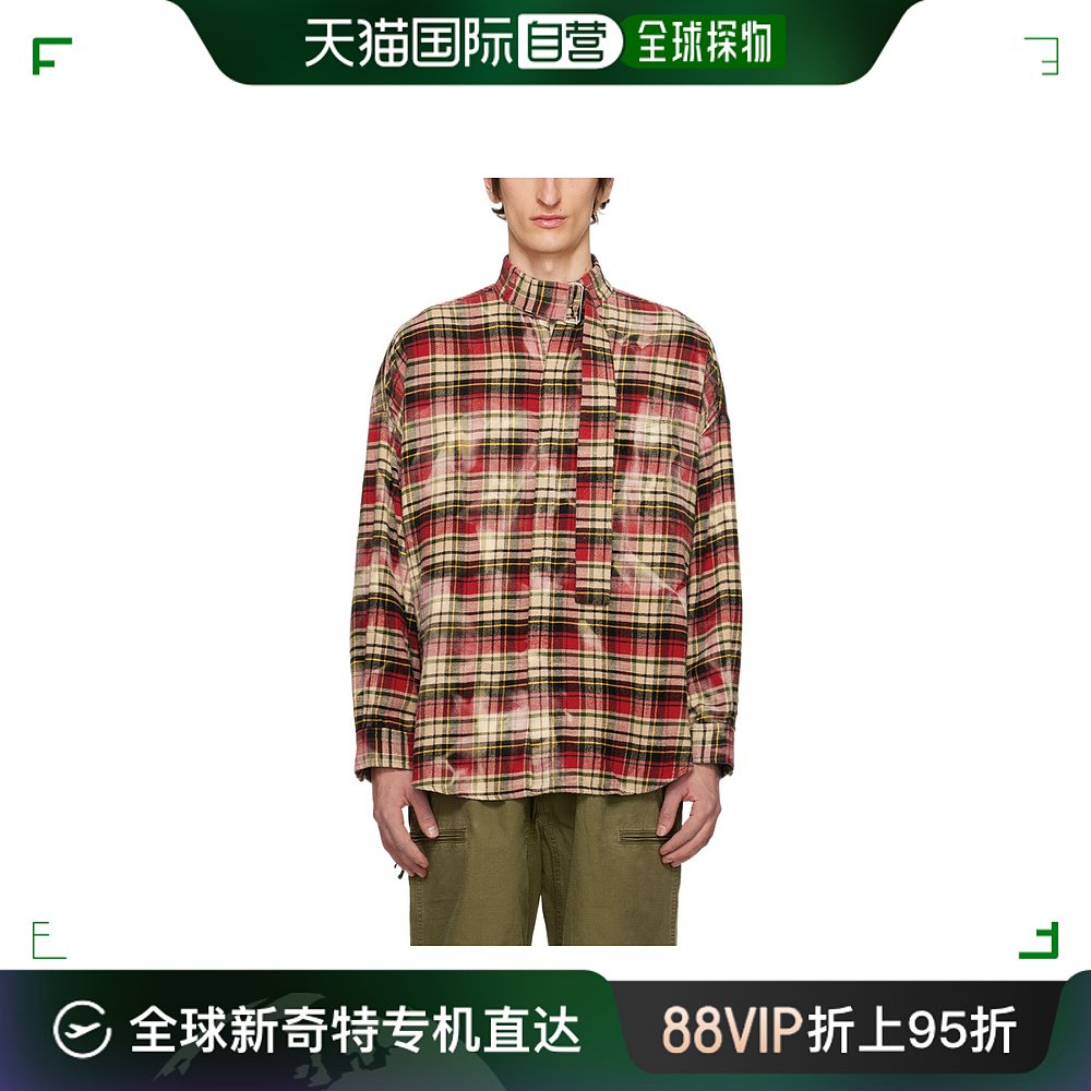 香港直邮潮奢 R13男士 Belt Collar长袖衬衫 R13WR237R343BBLEAC
