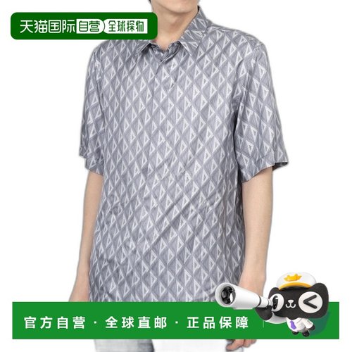 韩国直邮Dior 193C545A5797 888 短袖丝绸上衣 CD钻石印花迪奥