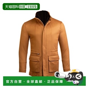 自营Kired By Kiton Konew Cashmere-Mink Fur Overcoat - brown