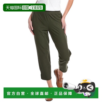 自营 EILEEN FISHER 高腰修身九分裤 - 绿色 美国奥莱直发休闲裤