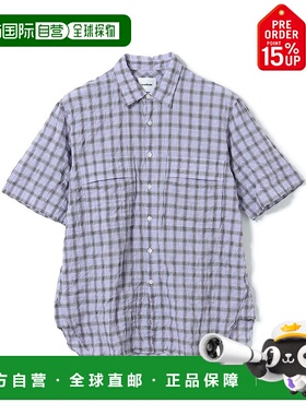1h可退 日本直邮:colon 男士双口袋短袖格纹衬衫 23010074914