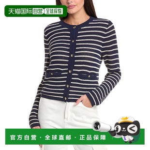 rag 美国奥莱直发开衫 蓝色 bone碎骨维奥拉开襟羊毛衫 自营