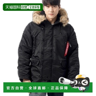韩国直邮Alpha 黑色MJN31000C1 Industries阿尔法工业羽绒服男款